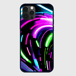 Чехол для iPhone 12 Pro Неоновая экспрессивная абстракция, цвет: 3D-черный