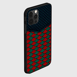 Чехол для iPhone 12 Pro Стёжка: драконья чешуя, цвет: 3D-черный — фото 2
