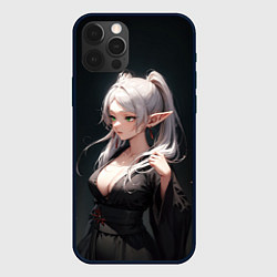 Чехол для iPhone 12 Pro Фрирен в кимоно- Sou sou no frieren, цвет: 3D-черный