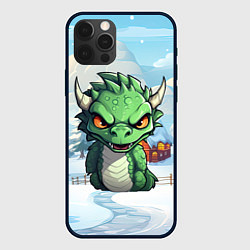Чехол для iPhone 12 Pro Злой маленький дракон, цвет: 3D-черный