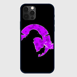 Чехол для iPhone 12 Pro Чумной доктор и розовая луна, цвет: 3D-черный
