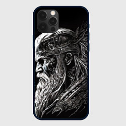 Чехол для iPhone 12 Pro Лидер викингов, цвет: 3D-черный