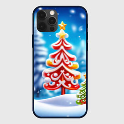 Чехол для iPhone 12 Pro Сказочные ёлки, цвет: 3D-черный