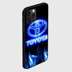 Чехол для iPhone 12 Pro Toyota neon fire, цвет: 3D-черный — фото 2