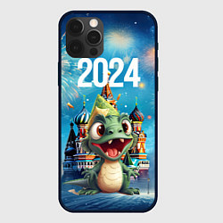 Чехол для iPhone 12 Pro Маленький счастливый дракон и салюты, цвет: 3D-черный