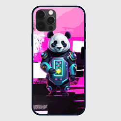 Чехол для iPhone 12 Pro Funny panda - cyberpunk, цвет: 3D-черный