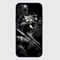 Чехол для iPhone 12 Pro Медведь ночной снайпер, цвет: 3D-черный