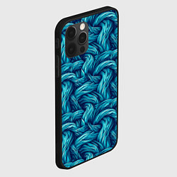 Чехол для iPhone 12 Pro Пучки ниток узор, цвет: 3D-черный — фото 2