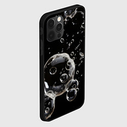 Чехол для iPhone 12 Pro Пузыри на черном, цвет: 3D-черный — фото 2