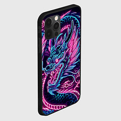 Чехол для iPhone 12 Pro Neon Japanese dragon - irezumi, цвет: 3D-черный — фото 2