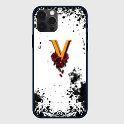 Чехол для iPhone 12 Pro Cyberpunk 2077 группировка Валентинос, цвет: 3D-черный