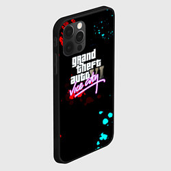 Чехол для iPhone 12 Pro GTA vice city неоновые краски вайсити, цвет: 3D-черный — фото 2