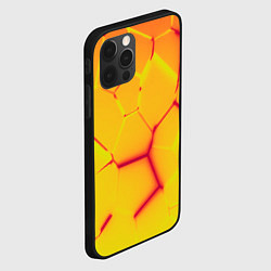 Чехол для iPhone 12 Pro Плиты желтые броня, цвет: 3D-черный — фото 2