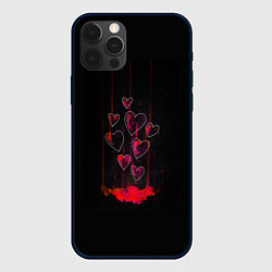 Чехол для iPhone 12 Pro Раненые сердца, цвет: 3D-черный
