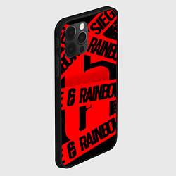 Чехол для iPhone 12 Pro Rainbox six краски, цвет: 3D-черный — фото 2