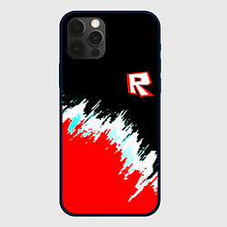 Чехол для iPhone 12 Pro Roblox краски текстура, цвет: 3D-черный