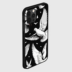 Чехол для iPhone 12 Pro Белый голубь мира, цвет: 3D-черный — фото 2