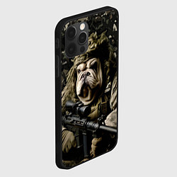 Чехол для iPhone 12 Pro Мастиф снайпер, цвет: 3D-черный — фото 2