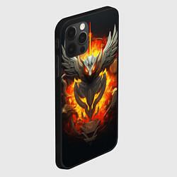 Чехол для iPhone 12 Pro Огненный символ орла, цвет: 3D-черный — фото 2