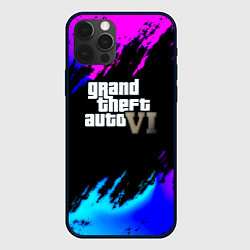 Чехол для iPhone 12 Pro GTA 6 неоновые краски вайсити, цвет: 3D-черный