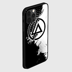 Чехол для iPhone 12 Pro Linkin park - черно-белая абстракция, цвет: 3D-черный — фото 2