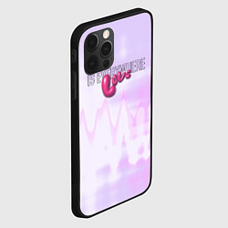 Чехол для iPhone 12 Pro Love is everywhere on gradient, цвет: 3D-черный — фото 2