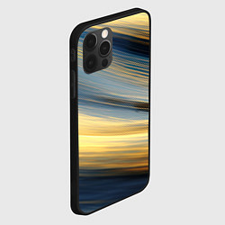 Чехол для iPhone 12 Pro Синяя и желтая изогнутая абстракция, цвет: 3D-черный — фото 2