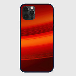 Чехол для iPhone 12 Pro Красная изогнутая абстракция, цвет: 3D-черный