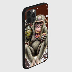 Чехол для iPhone 12 Pro Обезьяна с гранатой в лапе, цвет: 3D-черный — фото 2