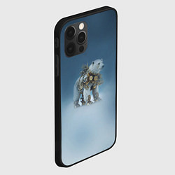 Чехол для iPhone 12 Pro Белый северный медведь в стиле стимпанк, цвет: 3D-черный — фото 2