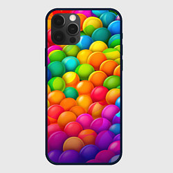 Чехол для iPhone 12 Pro Радужные пупырки, цвет: 3D-черный