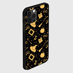 Чехол для iPhone 12 Pro Символы волшебства на темном, цвет: 3D-черный — фото 2