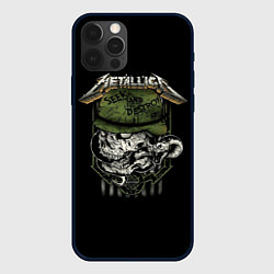 Чехол для iPhone 12 Pro Metallica - skull, цвет: 3D-черный