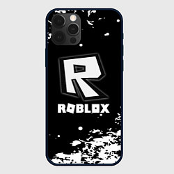 Чехол для iPhone 12 Pro Roblox белая краска, цвет: 3D-черный