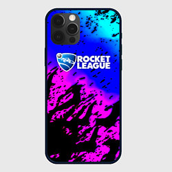 Чехол для iPhone 12 Pro Rocket League neon game, цвет: 3D-черный