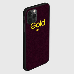 Чехол для iPhone 12 Pro Gold girl, цвет: 3D-черный — фото 2