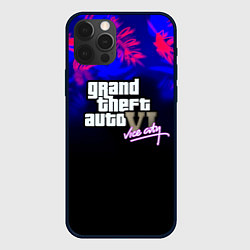 Чехол для iPhone 12 Pro GTA vice city tropic game, цвет: 3D-черный