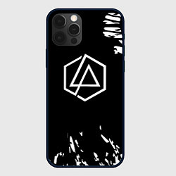 Чехол для iPhone 12 Pro Linkin park краски текстура рок, цвет: 3D-черный