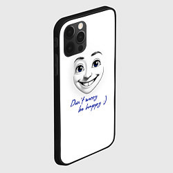 Чехол для iPhone 12 Pro Dont worry be happy, цвет: 3D-черный — фото 2