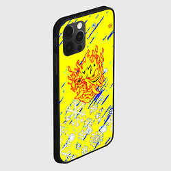 Чехол для iPhone 12 Pro Cyberpunk logo winter, цвет: 3D-черный — фото 2