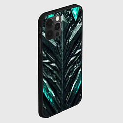 Чехол для iPhone 12 Pro Зелёная малахитовая броня, цвет: 3D-черный — фото 2
