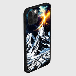 Чехол для iPhone 12 Pro Молнии и горы, цвет: 3D-черный — фото 2