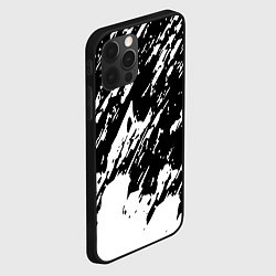 Чехол для iPhone 12 Pro Просто краски штрихи, цвет: 3D-черный — фото 2