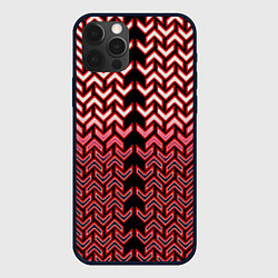 Чехол для iPhone 12 Pro Красные стрелки на чёрном фоне киберпанк, цвет: 3D-черный