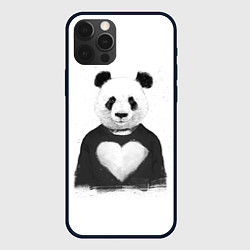 Чехол для iPhone 12 Pro Love panda, цвет: 3D-черный