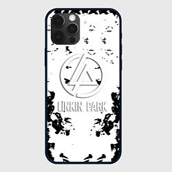 Чехол для iPhone 12 Pro Linkin park краски лого чёрно белый, цвет: 3D-черный