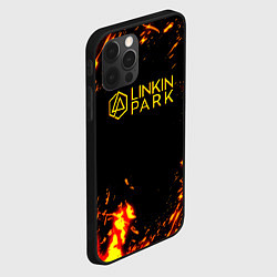 Чехол для iPhone 12 Pro Linkin park огненный стиль, цвет: 3D-черный — фото 2