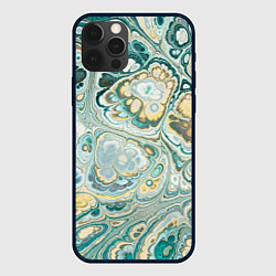 Чехол для iPhone 12 Pro Абстрактный разноцветный узор, цвет: 3D-черный