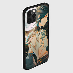 Чехол для iPhone 12 Pro Персонаж игры Геншин - Сяо Xiao, цвет: 3D-черный — фото 2
