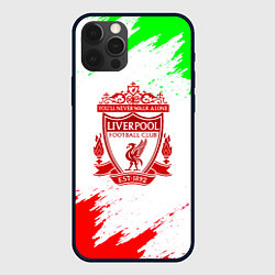 Чехол для iPhone 12 Pro Liverpool краски спорт, цвет: 3D-черный